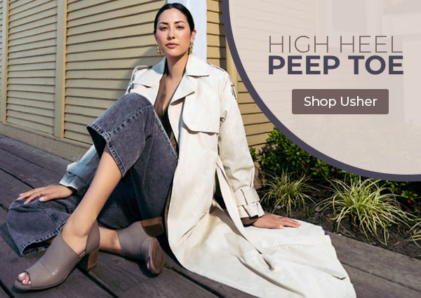 High Heel. Peep Toe. Shop Usher.