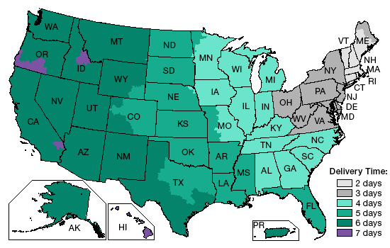 Ups Shipping Time Chart